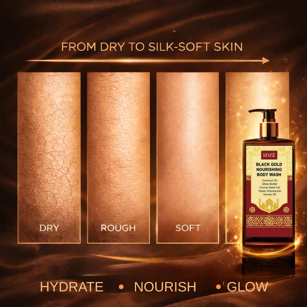 HYDRATE NOURISH GLOW ROZE BLACK GOLD BODY WASH