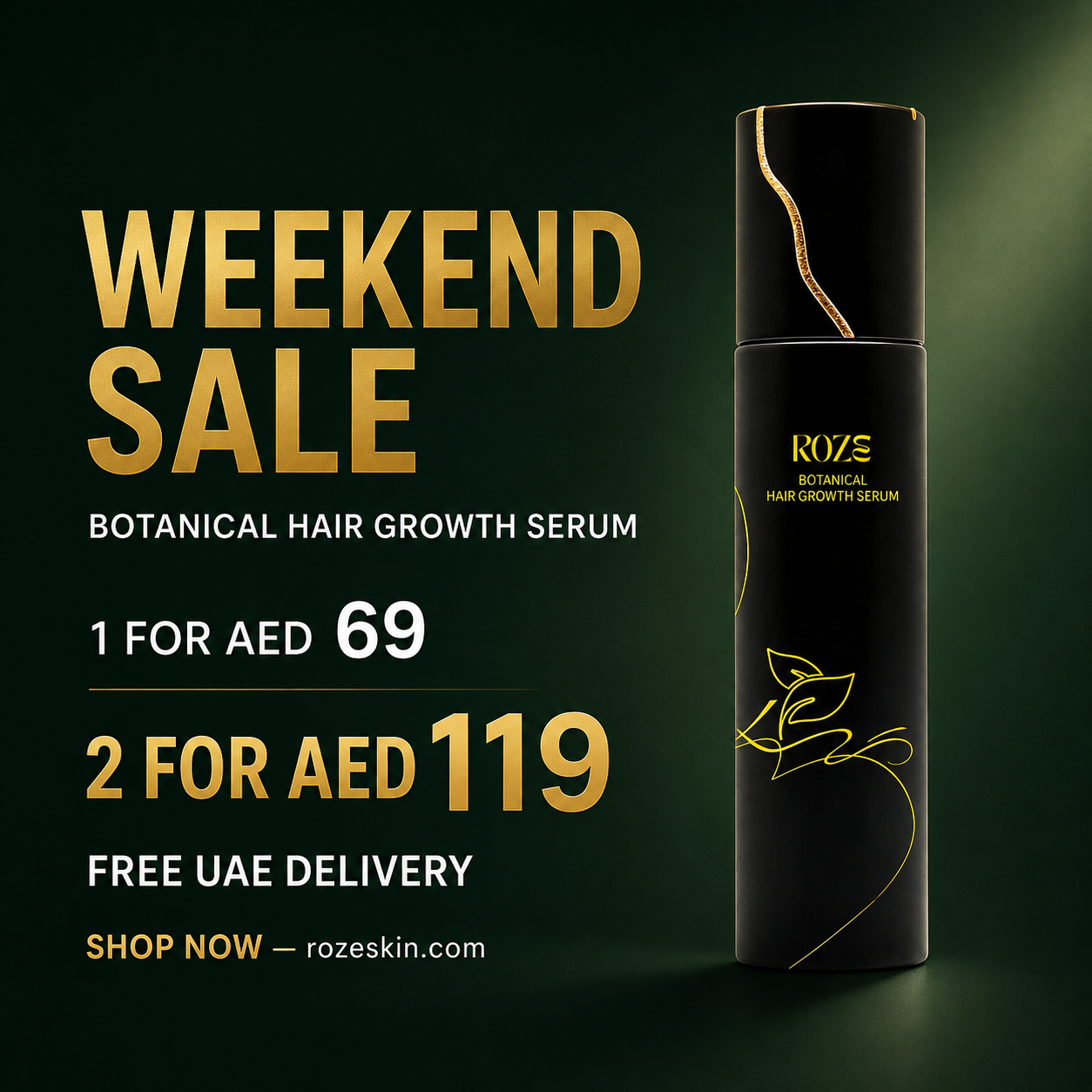 ROZE BOTONICAL HAIR GROWTH SERUM WEEKEND SALE