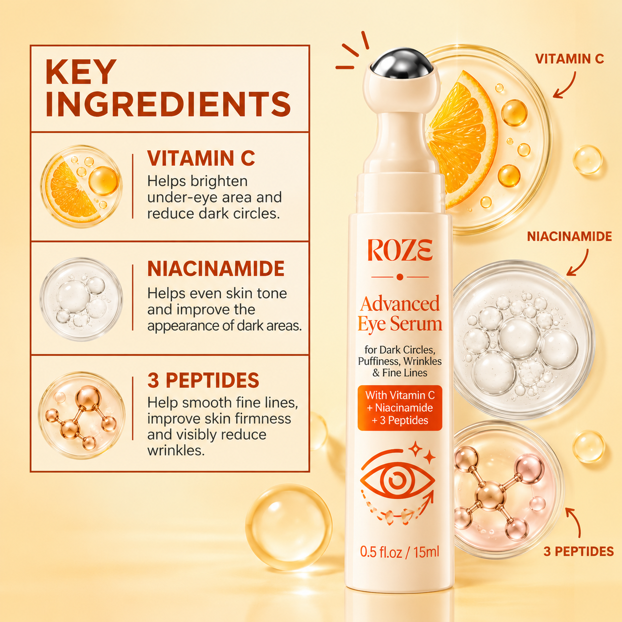 Roze Eye Serum Ingredients