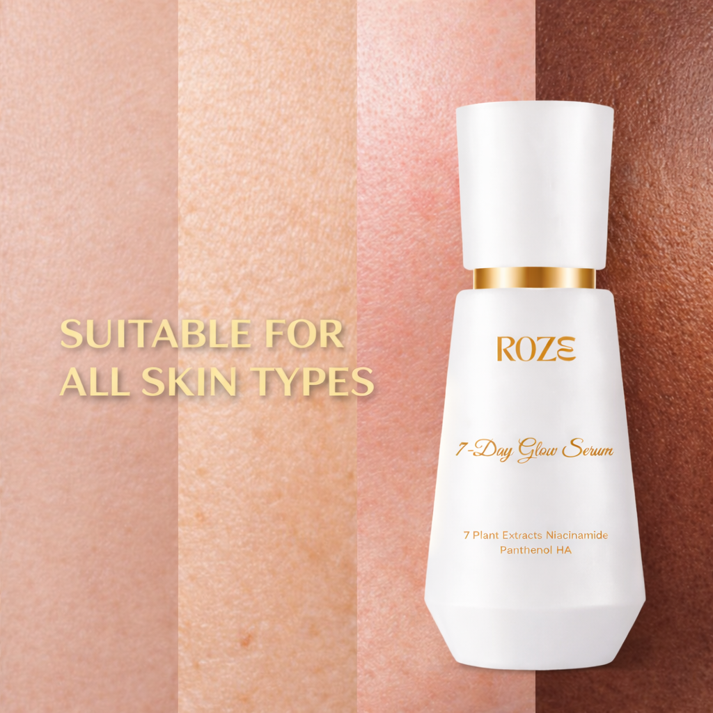 SUITABLE FOR ALL SKINTYPES 7 DAY GLOW SERUM