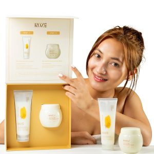 Roze Skincare Set | Rice Cleanser | Rice Moisturizer with Retinol & SPF 50