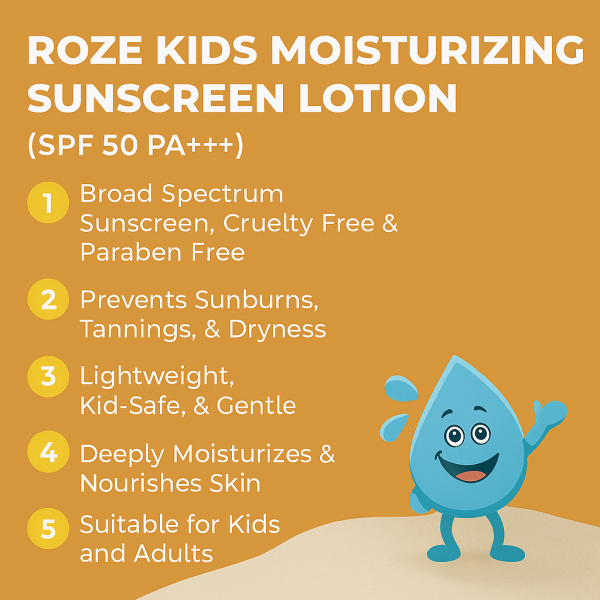 Roze kids sunscreen lotion for kids and adults