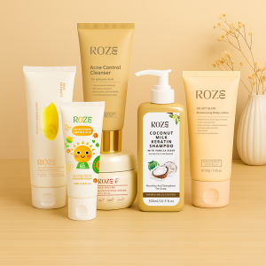 Roze Mega  Pack - Cleanser |  Moisturizer | Shampoo | Acne Cleanser | Body Lotion | Kids Moisturizer