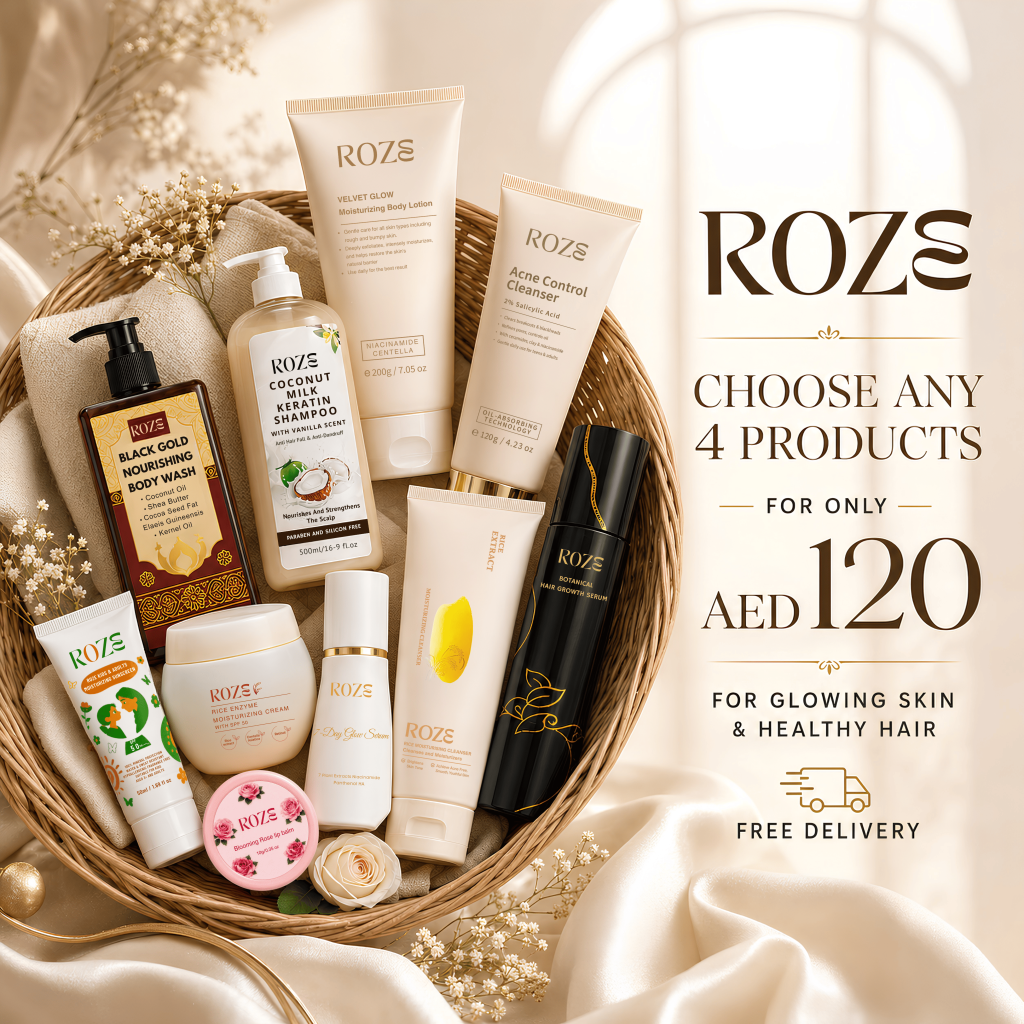 Choose any 4 Roze products for 120 AED