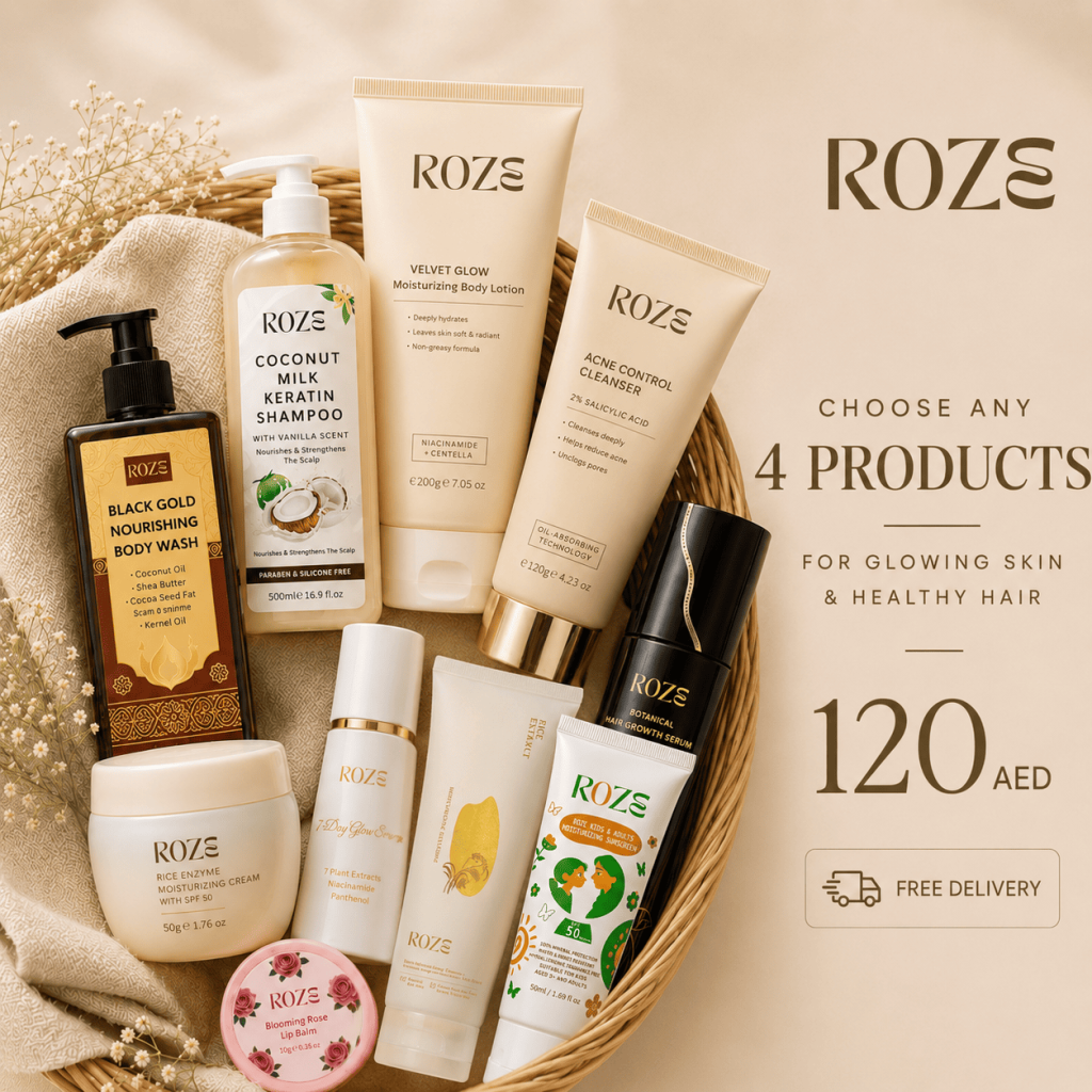 Any 4 Roze products for 120 AED